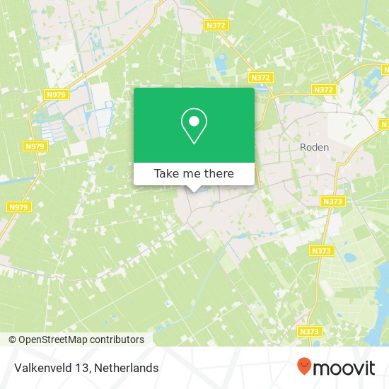 Valkenveld 13, Valkenveld 13, 9302 GT Roden, Nederland kaart