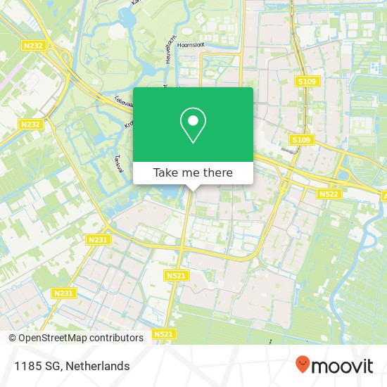 1185 SG, 1185 SG Amstelveen, Nederland kaart