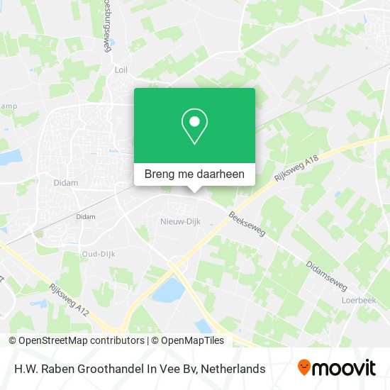 H.W. Raben Groothandel In Vee Bv kaart