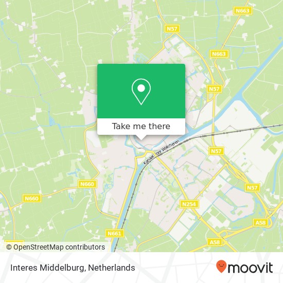 Interes Middelburg kaart