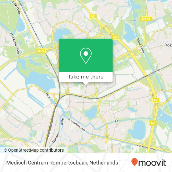 Medisch Centrum Rompertsebaan kaart