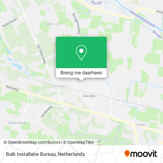 Balk Installatie Bureau kaart