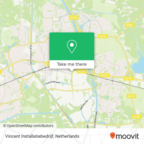 Vincent Installatiebedrijf kaart