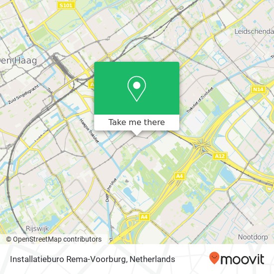 Installatieburo Rema-Voorburg kaart