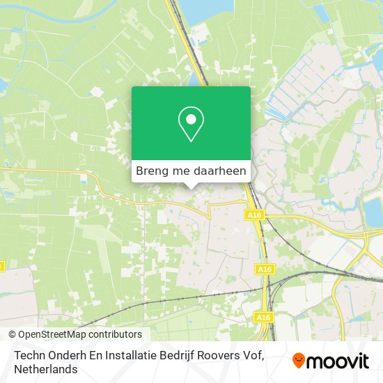 Techn Onderh En Installatie Bedrijf Roovers Vof kaart