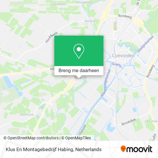 Klus En Montagebedrijf Habing kaart