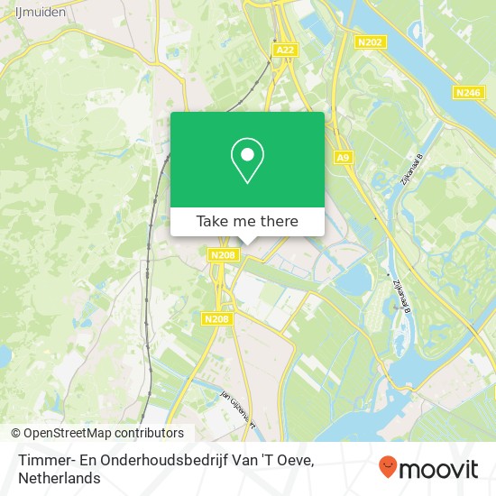 Timmer- En Onderhoudsbedrijf Van 'T Oeve kaart