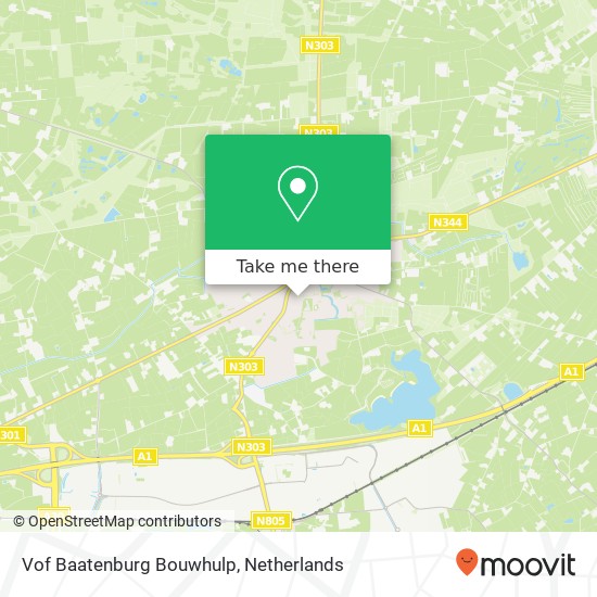 Vof Baatenburg Bouwhulp kaart