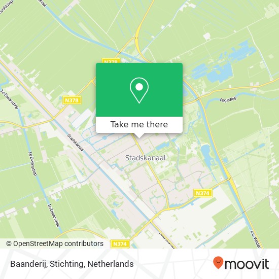 Baanderij, Stichting kaart