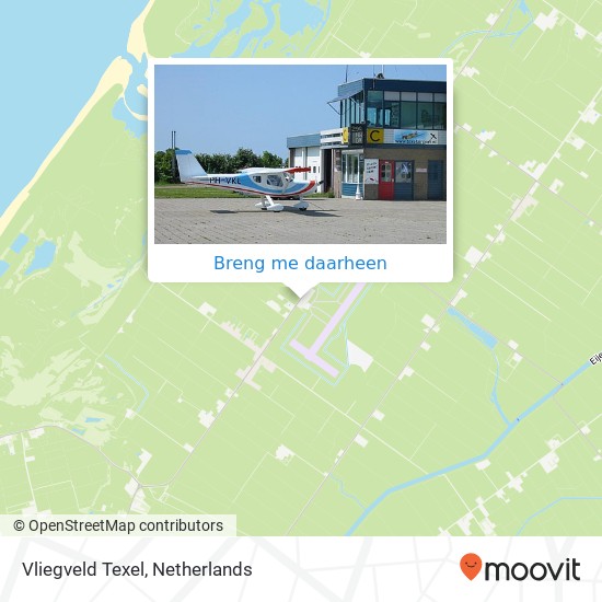 Vliegveld Texel kaart