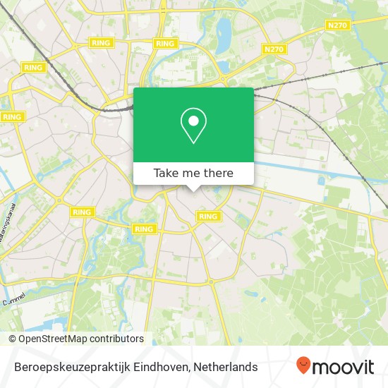 Beroepskeuzepraktijk Eindhoven kaart