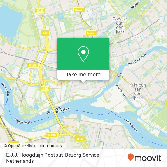 E.J.J. Hoogduijn Postbus Bezorg Service kaart