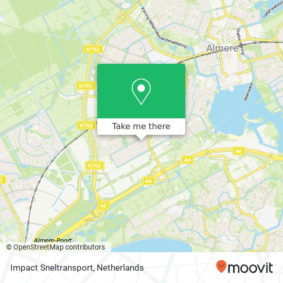 Impact Sneltransport kaart