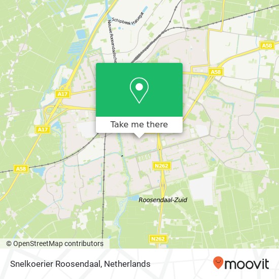 Snelkoerier Roosendaal kaart