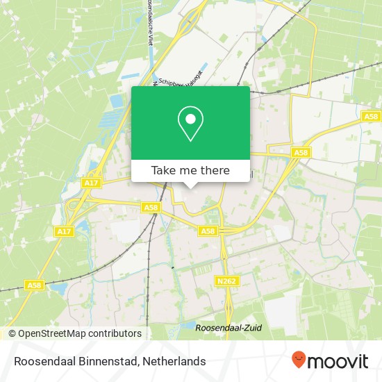 Roosendaal Binnenstad kaart