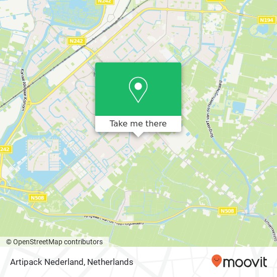 Artipack Nederland kaart