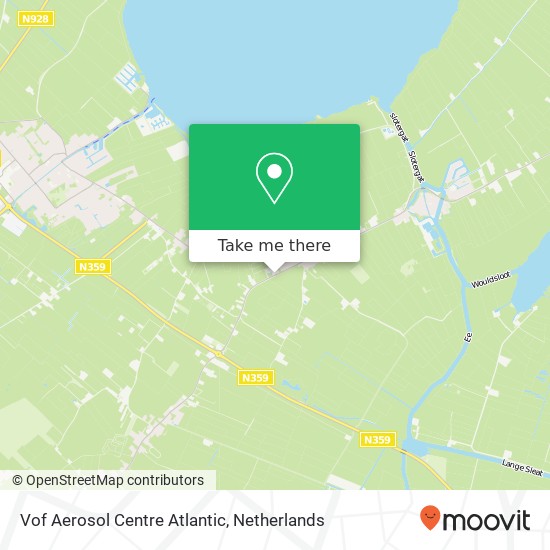 Vof Aerosol Centre Atlantic kaart
