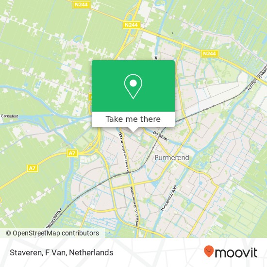 Staveren, F Van kaart