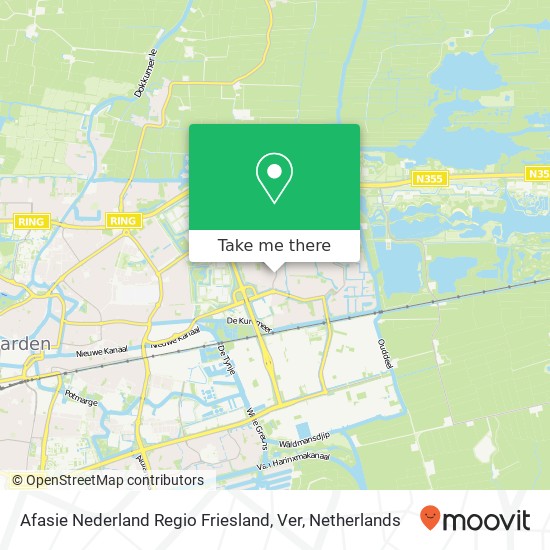 Afasie Nederland Regio Friesland, Ver kaart