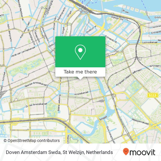 Doven Amsterdam Swda, St Welzijn kaart