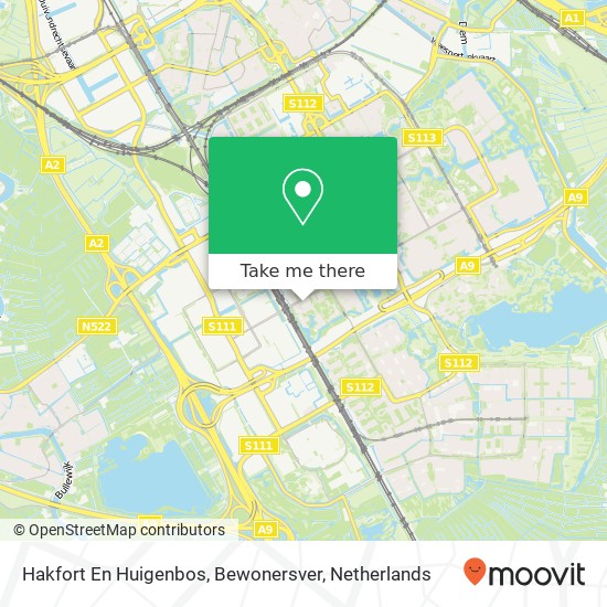 Hakfort En Huigenbos, Bewonersver kaart