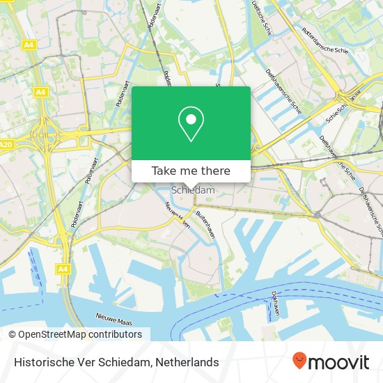 Historische Ver Schiedam kaart