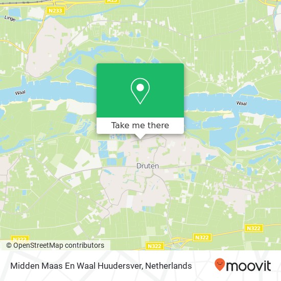 Midden Maas En Waal Huudersver kaart