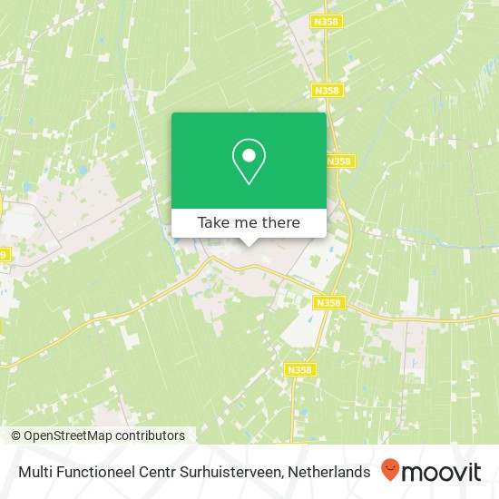 Multi Functioneel Centr Surhuisterveen kaart