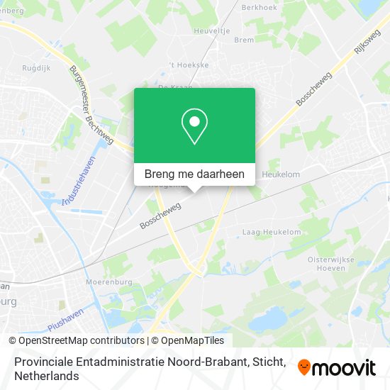 Provinciale Entadministratie Noord-Brabant, Sticht kaart
