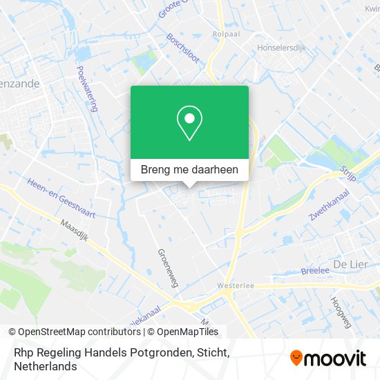 Rhp Regeling Handels Potgronden, Sticht kaart