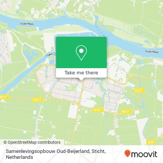 Samenlevingsopbouw Oud-Beijerland, Sticht kaart