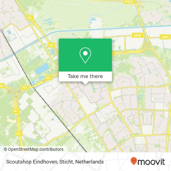 Scoutshop Eindhoven, Sticht kaart