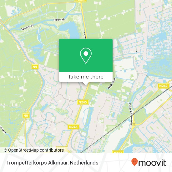 Trompetterkorps Alkmaar kaart