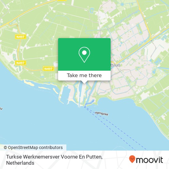 Turkse Werknemersver Voorne En Putten kaart