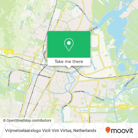 Vrijmetselaarslogo Vicit Vim Virtus kaart