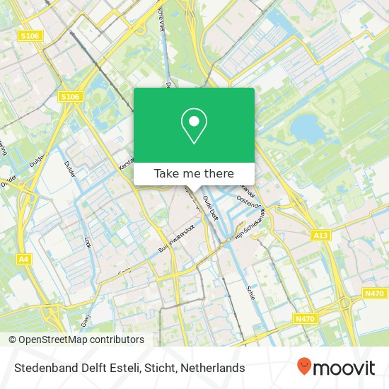 Stedenband Delft Esteli, Sticht kaart