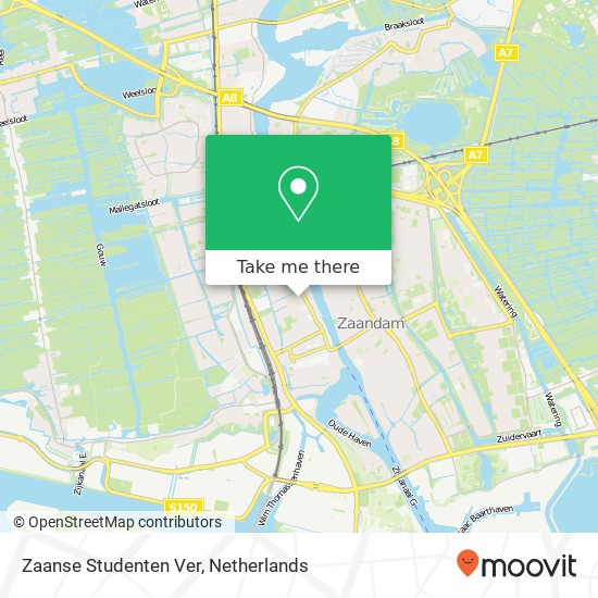 Zaanse Studenten Ver kaart