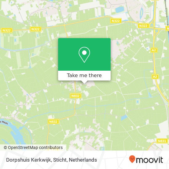 Dorpshuis Kerkwijk, Sticht kaart