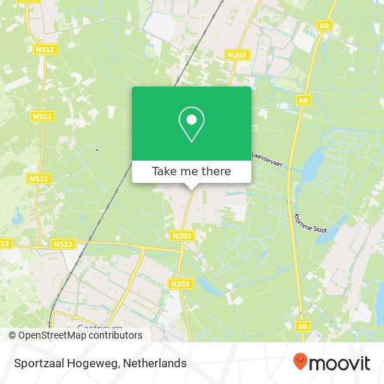 Sportzaal Hogeweg kaart