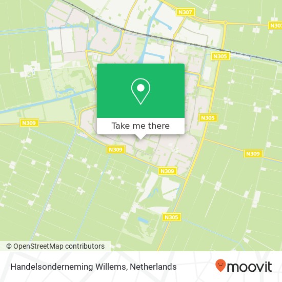 Handelsonderneming Willems kaart