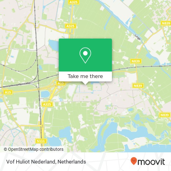 Vof Huliot Nederland kaart