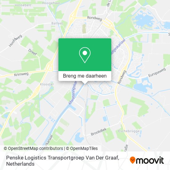 Penske Logistics Transportgroep Van Der Graaf kaart