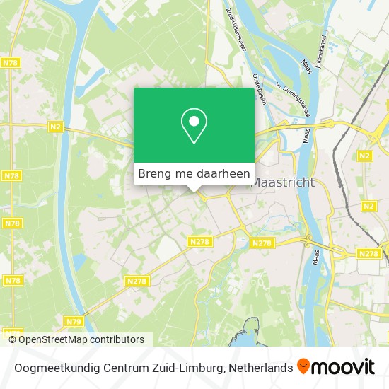 Oogmeetkundig Centrum Zuid-Limburg kaart