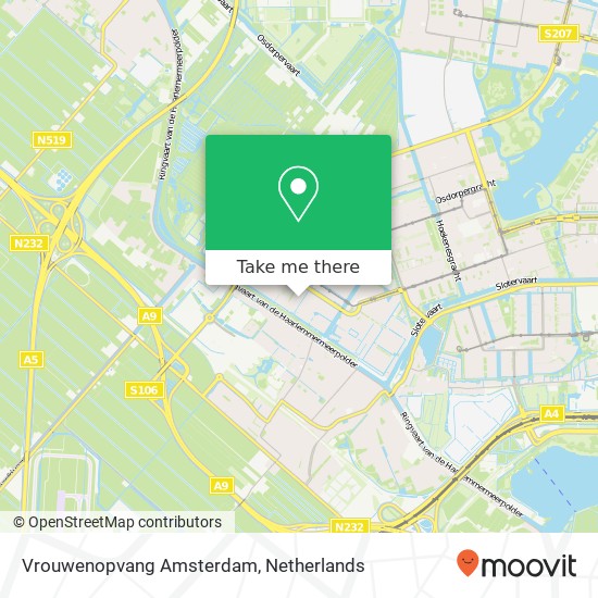 Vrouwenopvang Amsterdam kaart