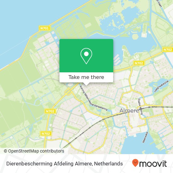 Dierenbescherming Afdeling Almere kaart