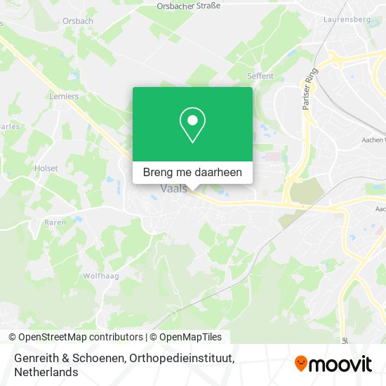 Genreith & Schoenen, Orthopedieinstituut kaart