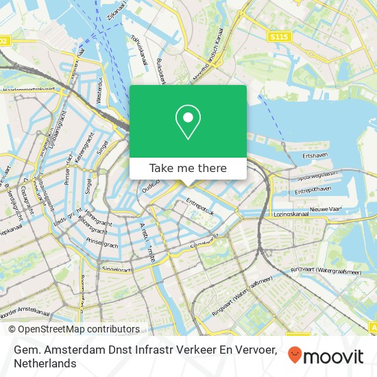 Gem. Amsterdam Dnst Infrastr Verkeer En Vervoer kaart
