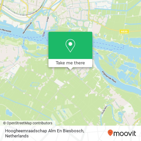 Hoogheemraadschap Alm En Biesbosch kaart