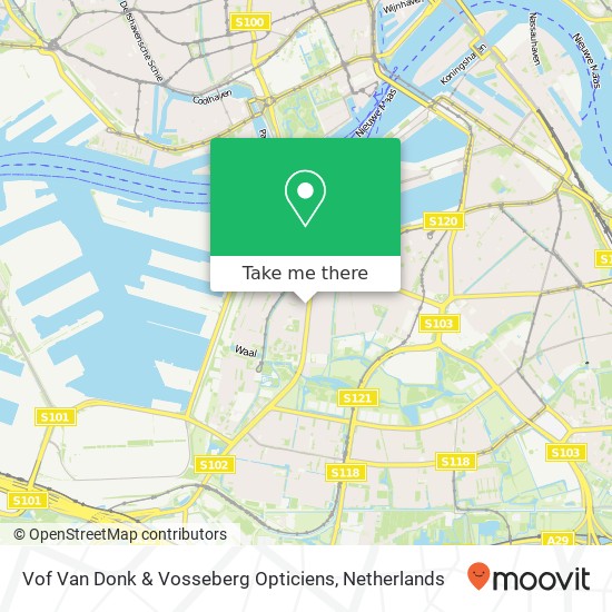 Vof Van Donk & Vosseberg Opticiens kaart