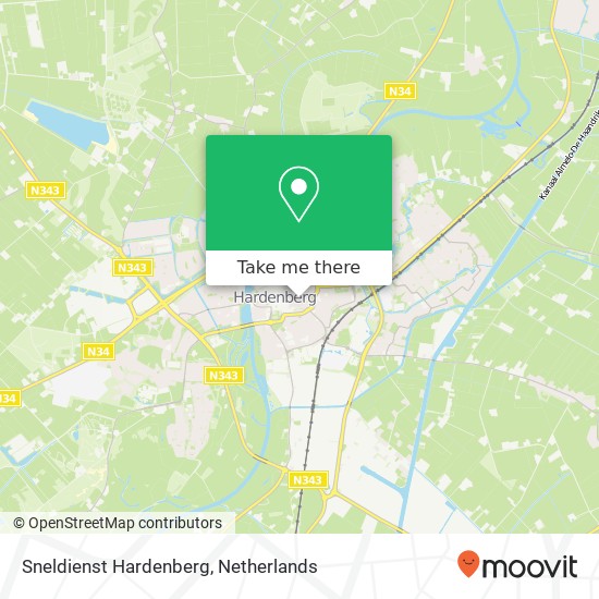 Sneldienst Hardenberg kaart